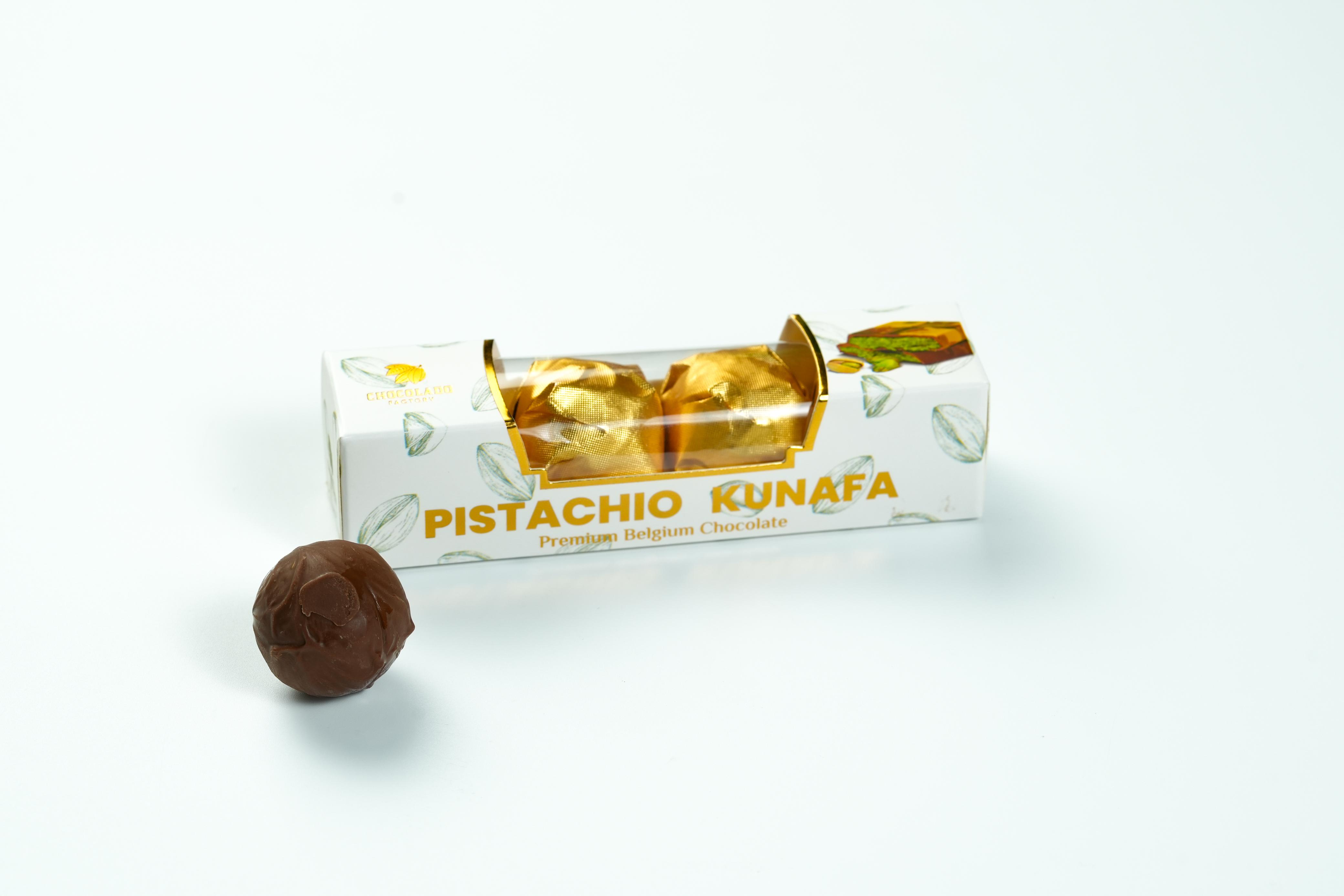 Pistachio kunafa truffle